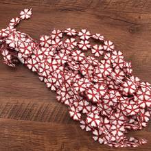 Adorno de encaje floral bordado artesanal, cinta de tela de poliéster de 25mm de ancho para decoración de Arte de coser, 9 metros 2024 - compra barato