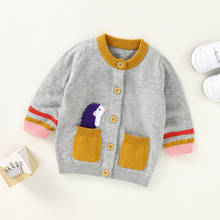 Suéter infantil de malha para recém-nascidos, roupa de malha para crianças pequenas, jaqueta e casaco de manga longa para meninos 2024 - compre barato