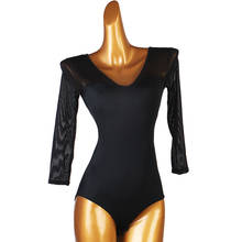 Nova dança latina roupas mulheres adulto/crianças prática topos rumba tango salão de baile dança bodysuit cor tamanho pode ser personalizado dql5225 2024 - compre barato