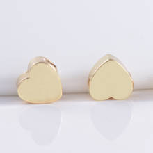 Cuentas espaciadoras en forma de corazón de Latón chapado en oro de 24K, abalorios para pulsera, accesorios de joyería Diy de alta calidad, 5MM, 20 Uds. 2024 - compra barato