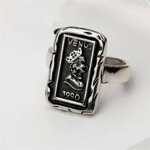 Fashion Women Silver Plated Rings Jewelry Personality Lady Black Silver Plated Finger Ring For Girl Part Accessories Lovers Gift 2024 - buy cheap