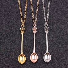 Creative Jewelry Classic Alice Crown Spoon Pendant Necklaces For Women 2024 - buy cheap