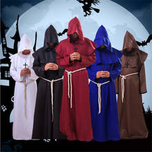 Атуллала Хэллоуин монах вокка плащ халат для мужчин и женщин Ларп ведьма костюм карнавал вечеривечерние привидение вампир косплей платье DW002 2024 - купить недорого