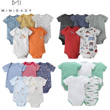 5pcs/pack Newborn Clothing Baby Bodsysuits Baby Boys Cartoon Pattern Cotton Short Sleeve O-neck For Boys Baby Infant Bodysuit 2024 - buy cheap