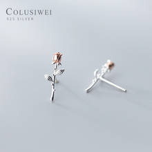 Colusiwei 925 Sterling Silver Romantic Rose Flower Stud Earrings for Women Fashion Valentine's Day Gift Sterling Silver Jewelry 2024 - buy cheap