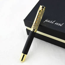 DIKA WEN-pluma de Metal negro mate dorado 0,5/1,0/plumín curvo, Clip de plata, escritura excelente, regalo para negocios y oficina 2024 - compra barato
