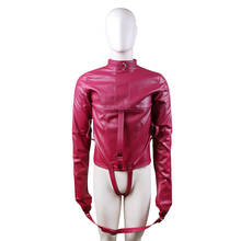 Thierry Adult Game SM Products Pu Leather Bondage Jacket with Long Sleeves, Fetish Restraint Straitjacket Sex Toys For Couple 2024 - buy cheap