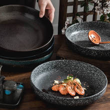 Prato de sopa de cerâmica japonês, prato redondo, grande, 10 tamanhos, sopa de macarrão, prato de sushi, sobremesa, restaurante 2024 - compre barato