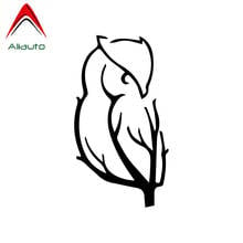 Aliauto Cover Scratch Car Sticker Owl Branches Fashion Vinyl Decoration Waterproof Creative Decal Black/Silver,18cm*9cm 2024 - buy cheap