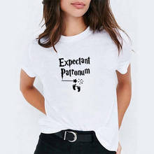 EXPECTANT Printed Tee Shirt Femme O-neck Short Sleeve Cotton Tshirt Women Black White Summer Loose T Shirts for Women Tops 2024 - buy cheap