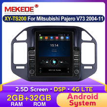 Reproductor Multimedia con pantalla Tesla para coche, sistema Android, Radio Estéreo, navegación GPS, 4G, Lte, para Mitsubishi Pajero V60, V68, V73, 2004-2011 2024 - compra barato