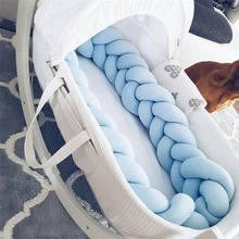 Proteção amortecedora para recém-nascido de 1m/2m/3m., travesseiro de trança amortecedor para cama de bebê, decoração de quarto de bebê. 2024 - compre barato