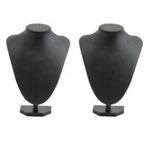 2x 3D Black Velvet Necklace Display Chain Jewelry Model Bust Stand, 8.27x6.30in 2024 - buy cheap
