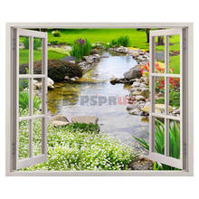 Dpsprue 5D DIY Full Square Drill Diamond Painting River Window Scenery Daimond Mosaic Diamant Embroidery Home Decoration FS09 2024 - buy cheap