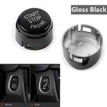 1* Brand New Gloss Black Plastic Start Stop Engine Button Switch Cover For BMW 2009-2013 5' / 6' / 7' F01 F02 F10 F11 F12 F13 2024 - buy cheap