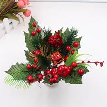 Artificial Flowers Mini Foam Red Pearl Stamen Berry Branch for Wedding Home Christmas Decoration DIY Garland Gift Box Craft 2024 - buy cheap