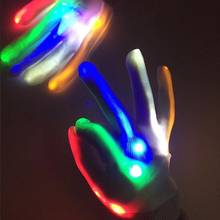 Colorful LED Flashing Gloves Glow Light Up Finger Lighting Dance Party Decoration Glow Party Supplies Choreography Props 2024 - buy cheap