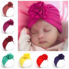 Vintage Newborn Cotton Crest Shape Indian Hat Baby Elastic Beanies Girls Turban Hat Children Headwear 2024 - buy cheap