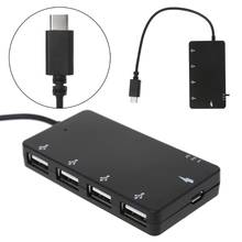 Cable adaptador de carga Hub tipo C OTG, 4 puertos, para smartphone, tableta, PC, Macbook 2024 - compra barato