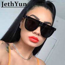 Original Designer Fashion Shadows Women's Oversized Flat Top Black Sunglasses Female Rivet Luxury Shades zonnebril dames 2024 - buy cheap