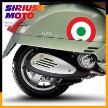 Capa adesiva para motocicleta, adesivo com bandeira da itália para piaggio vespa gts gtv lx lxv 2024 - compre barato