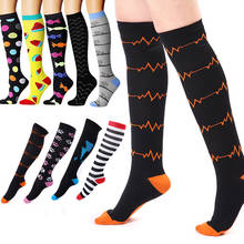49 Styles Unisex Socks Compression Socks Breathable Outdoor Travel Activities Fit For Nurses Shin Splints Flight Travel Socks 2024 - buy cheap