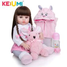 KEIUMI RebornBaby Doll 19 Inch 48 Cm The Lovely Full Silicone  White Skin Color Collection Reborn Girl Doll Childen Play Partner 2024 - buy cheap