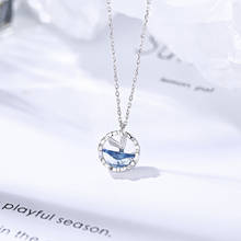 2020 New Fashion Creative Fishtail Necklace Sea Blue Zircon Crystal Mermaid Tears Pendant Necklace for Women Jewelry Accessories 2024 - buy cheap