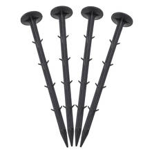 uxcell 20pcs Plastic Garden Stakes Anchors Landscape Ground Nail 250mm 9.84-inch Lightweight Black 2024 - buy cheap