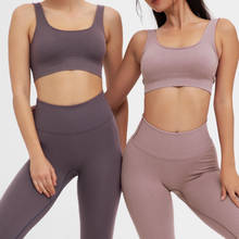 NEW Woman Sportwear Yoga set Seamless Gym Set Crop Top Bra Pad Elastic high waist yoga pant Yoga Outfit fitness set Gym Clothing 2024 - buy cheap