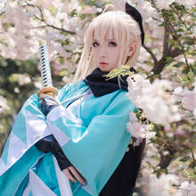 New Fate/Grand Order Sakura Saber Okita Souji Cosplay Costume Kimono Uniforms Outfit Carnival/Halloween Costumes for Women/Men 2024 - buy cheap