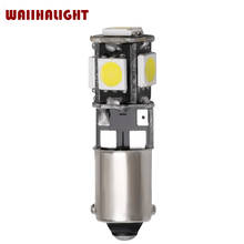 1x Canbus BA9S LED Car Marker Lamps Ba9s T4w 5050 SMD 5 LED Tower Error Free T4W BA9S Auto Wedge Marker Light LED Bulb DC12V 2024 - buy cheap