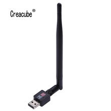 Creacube Mini USB Wifi Adapter 150Mbps 5dBi WiFi Dongle Wi-fi Receiver Wireless Network Card 802.11b/n/g wifi Ethernet For PC 2024 - buy cheap