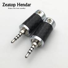 1Pcs HiFi 2.5mm 4 Pole Male Stereo Jack Gold / Rhodium Plated Carbon Fiber Repair Headphone 2.5 Audio Plug Solder Connector 2024 - buy cheap