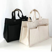 2019 Cotton Canvas Shoulder Bag Women Handbag Casual Tote Large Capacity Shopping Bags Ladies Hand Bags Canvas Crossbody Bag Sac 2024 - buy cheap