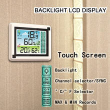 Pantalla táctil inalámbrica LCD, medidor de temperatura y humedad, reloj meteorológico, calentador, Control por voz 2024 - compra barato