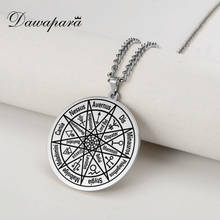 Dawapara Nine Hells and Layer Rulers Solomon Seal Pendants Necklace for Men Stainless Steel Jewelry Viking Talisman Necklace 2024 - buy cheap