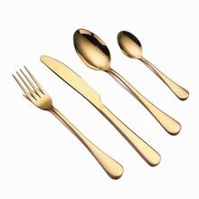 Spklifey Cutlery Forks Knives Spoons Tableware Gold Cutlery Set Stainless Steel Fork Spoon Knife Set Dining Set Dropshipping 2024 - buy cheap