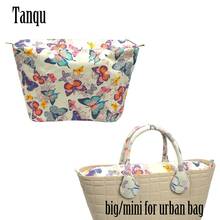 Tanqu New Composite Twill Cloth Waterproof Inner Lining Insert Zipper Pocket for Big or Mini Obag urban for O Bag Urban big mini 2024 - buy cheap