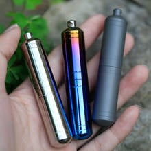 Outdoor Portable Waterproof Outdoor Pill Container Healthy Non-toxic Titanium Case Keychain Metal Waterproof Box Case Container 2024 - buy cheap