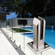 Braçadeira fixa para cerca de piscina e piscina, resistente de aço inoxidável com clipe para vidro de piscina, armação fixa 2024 - compre barato