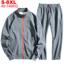 Size 8xl 7xl Large Men's Sportwear Suit Sweatshirt Tracksuit Men Casual Active Zipper Sweatsuit Set Outwear Jacket+pants Sets 2024 - buy cheap