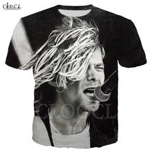 New Fashion Singer Kurt Donald Cobain T Shirt 3D Print Men Women Short Sleeve T Shirt Casual Couple Pullovers 2024 - buy cheap