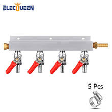 CO2 Distributor Manifold, 9mm Hose Barb 4 Way Beer Gas Manifold Splitter with Check Valves Beer Kegerator Home Brew Accessories 2024 - buy cheap