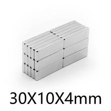 10-100pcs 30x10x4mm square Fridge Magnets N35 Neodymium magnetic 30*10*4mm block rare earth Magnet NdFeB Powerful 30*10*4mm   2024 - buy cheap