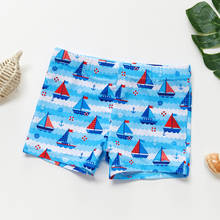 Bañador corto de playa para niños pequeños de 3 a 10 años, traje de baño, wear-ST9061 de playa con estampado de barco, novedad de 2021 2024 - compra barato