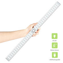 Lámpara LED con Sensor de movimiento PIR para debajo del armario, recargable por USB Luz Nocturna, 20/36/64Led 2024 - compra barato