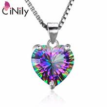 CiNily Created Mystic Stone Authentic. 925 Sterling Silver Wholesale Heart  for Women Jewelry Pendant Without the Chain SP018 2024 - buy cheap