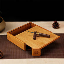 Bandeja de bambú con clip para aguja de té, accesorios para Ceremonia de pastel de Puer, caja de XMT-HOME 2024 - compra barato