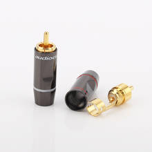 4pcs R003 24k Solder Gold plated RCA Connectors Gold Plated RCA Plug Audio Male Connector Cables. 2024 - buy cheap